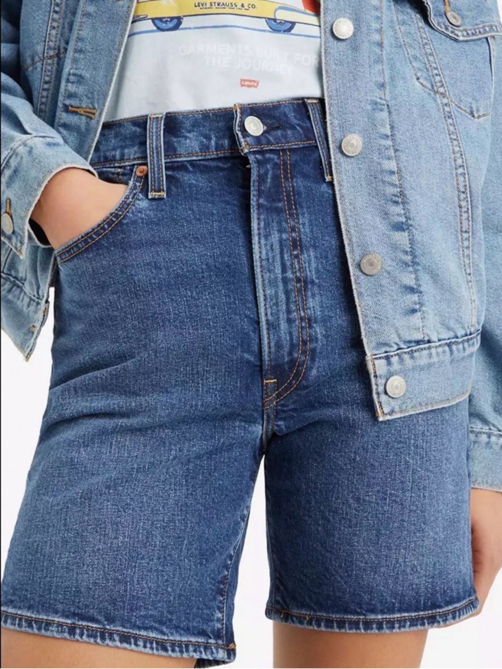 LEVI’S ARITZIA REVOLVE ribcage bermuda shorts bringing back basics 25